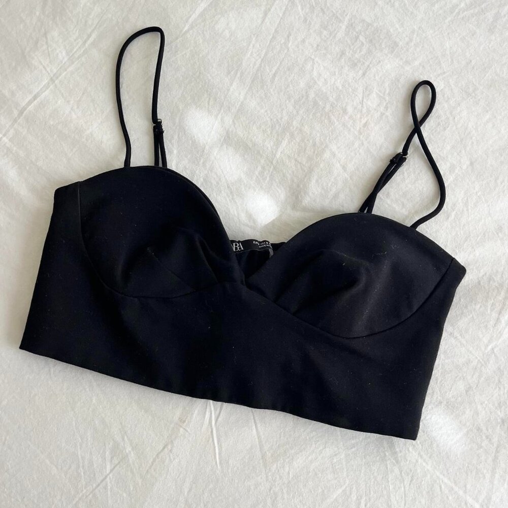 Zara bustier crop top